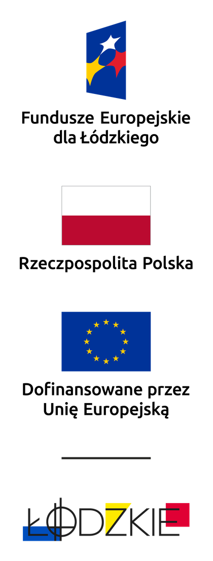 Fundusze Europejskie dla Łódzkiego, Rzeczpospolita Polska, Dofinansowane przez Unię Europejską, Województwo Łódzkie